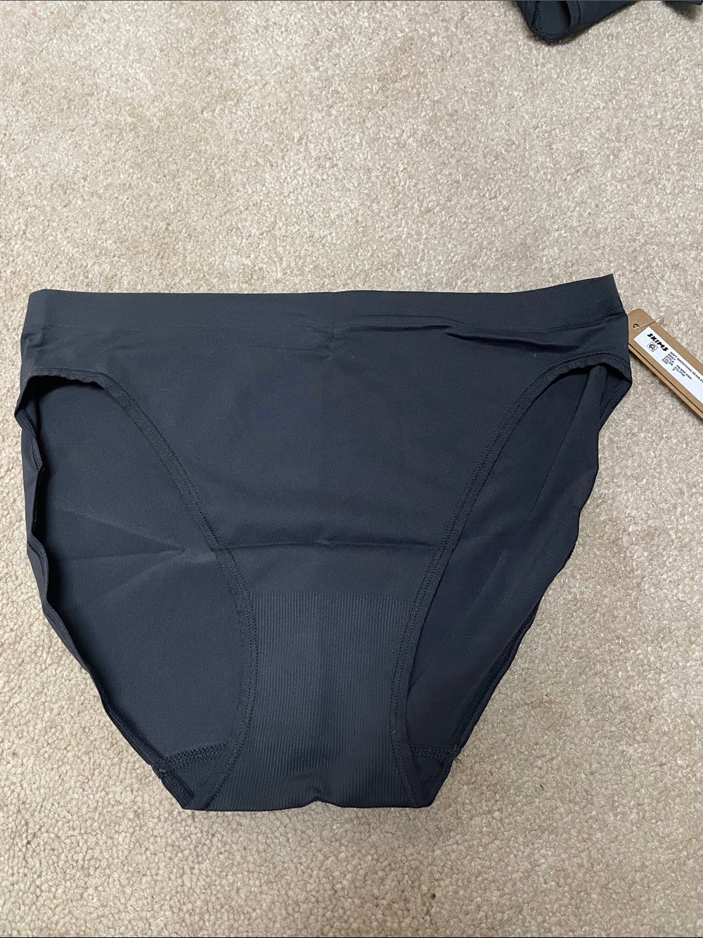 SKIMS Black Seamless High-Cut Brief Panty